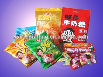 plastic candy packaging bag ,center seal on back