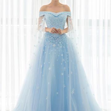 Hot Sale Princess Ball Gown Tulle Prom Dresses