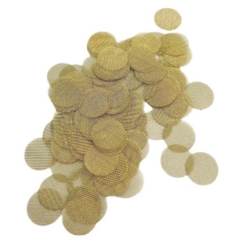 Round Golden Hookah Filter - Stainless Steel Bronze 60-Mesh Net