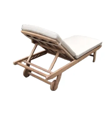 Teak Wood Sun Loungers for Bali Outdoor Garden Sunbeds