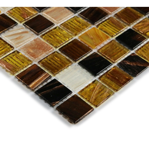 Square Gold Line Glass Mosaic