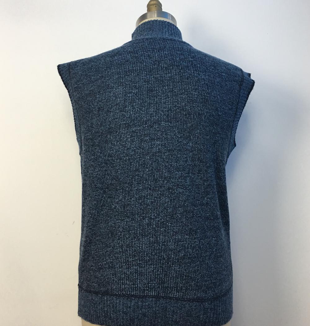 Knitted Zippered Fleece-lined Waistcoat