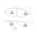 Toyota YARi SL এর সামনের ব্রেক প্যাড