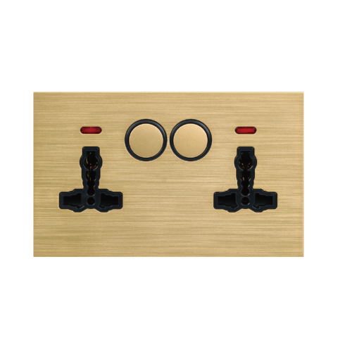 LD Series 2 Gang 13am Switched Socket
