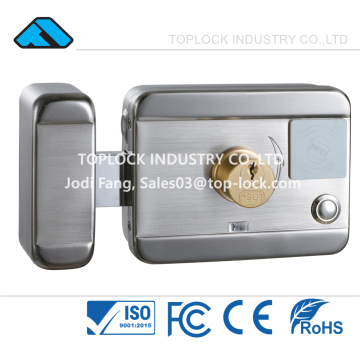 12V Electric Rim Lock Motorized Gate Lock with ICID Card and Access Control