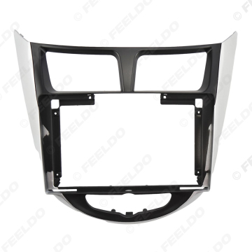 9 Inch Dash Mount Car Stereo 2DIN Big Screen CD/DVD Fascia Frame for Hyundai Verna/Accent/Solaris/i-25/DODGE Attitude - Black