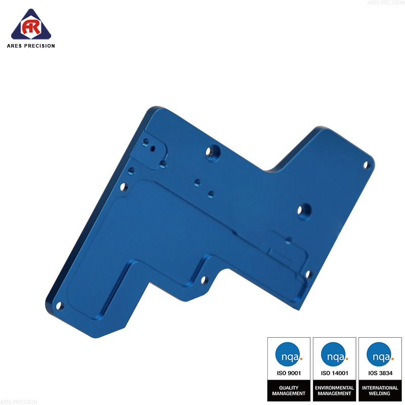 Blue anodized aluminum - CNC machining services