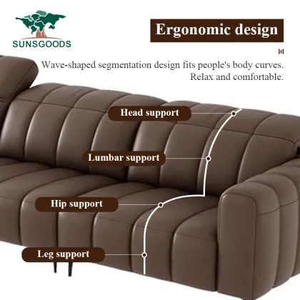 OEM Services Home Electric Sofa Set Factory - Functional Leisure Reclining Sectional Sofa