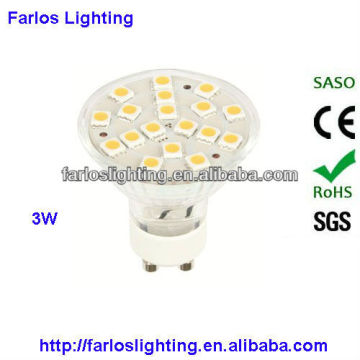 CE ROHS approval glass body SMD 5050 3w LED BULB