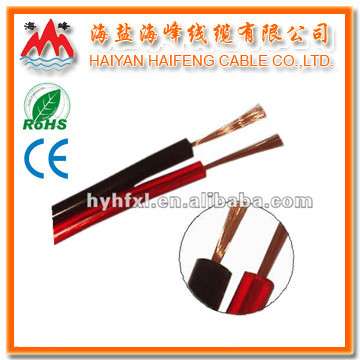 CCC CCS Red and Black Transparent Flat Copper Speaker Wire/Cable