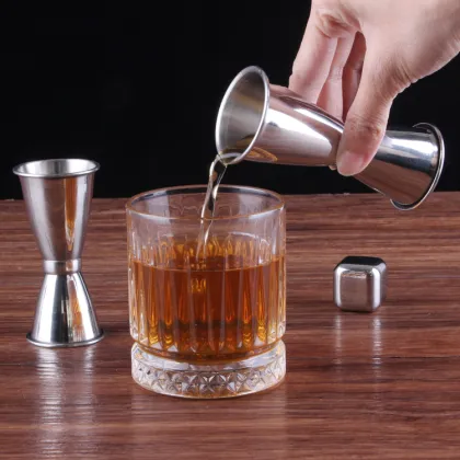 Metal Jigger Bar Tool Cocktail Measuring Cup Double Spirit Jigger