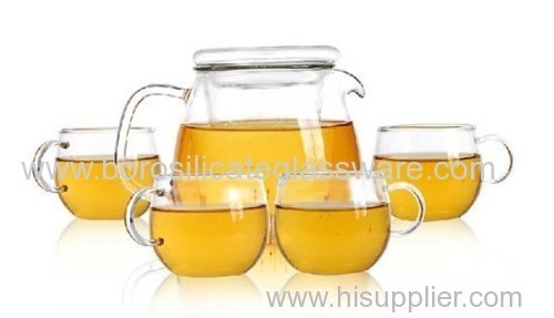 Fabriqué à la main pure floraison thés verre ensembles de service à thé