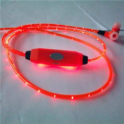 Colorful in-ear Wire Illuminated Glowing Earphone