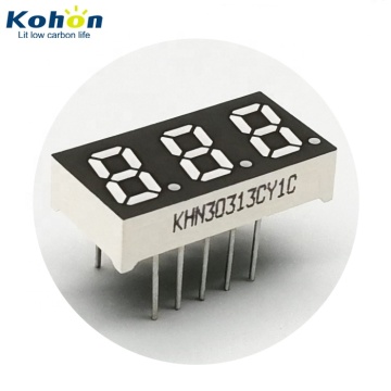 0.31 Inch 3-Digit Small Flexible 7-Segment Yellow LED Display for Air Purifiers