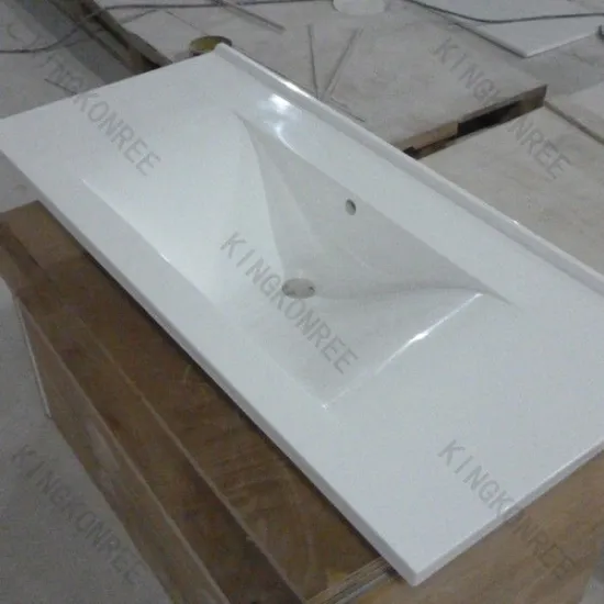 Kkr Big Landury Acrylic Solid Surface Material Bathroom Counter Wash Basin Sink