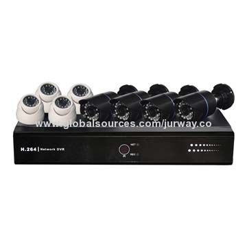 DVR Kit, Includes 1 Piece 8CH HDMI P2P DVR, 8 Cameras, 1/3" CCD 500TVL, 3.6mm Lens, 24-piece IR LEDs