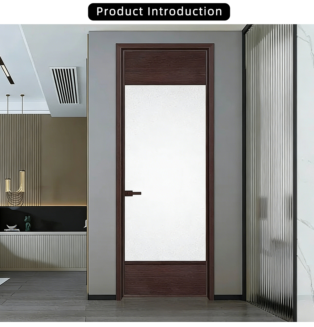 Space-Saving Single Panel Frosted Glass Swing Door YJ-P017 X