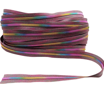 Bobina de arco -íris personalizada com zíper da Amazon