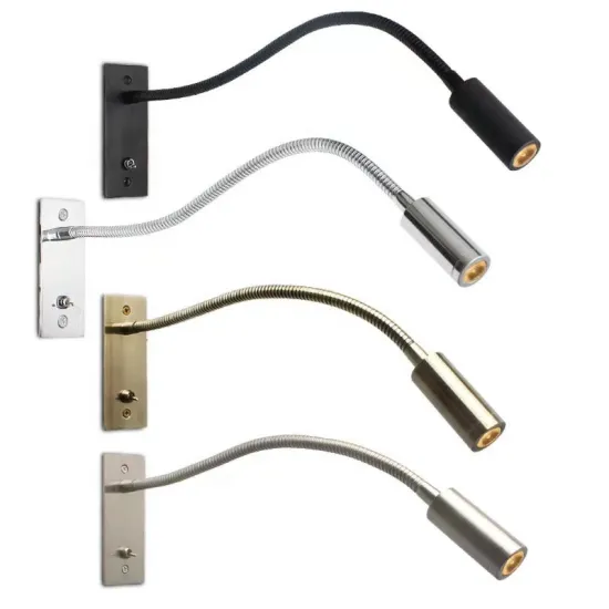 LED Adjustable Bedside Recessed Reading Wall Lamp