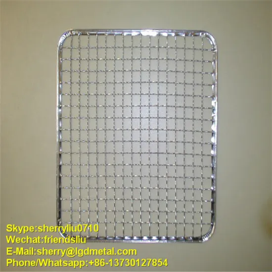 Professional stainless steel barbecue bbq grill wire mesh net, stainless steel mesh class with low price------BBQS002