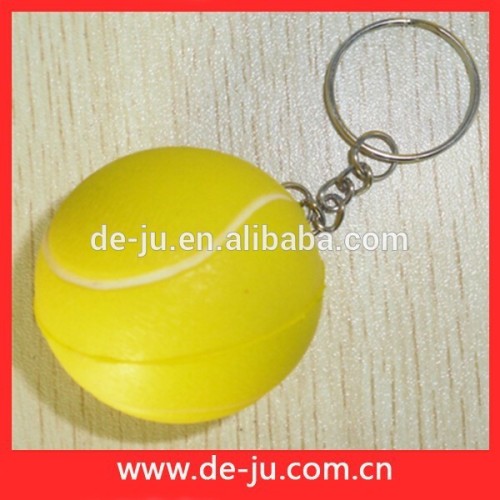 New Novelty Toys Soft Foam Yellow Baseball Keychain Wholesale Squeeze Ball