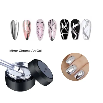 Long Lasting Mirror Effect 10ml Vegan UV Chrome Gel Polish