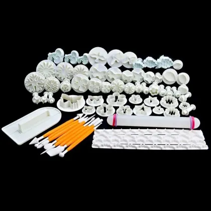 Plum Five Petal Plastic Spring Compression Mold for Fondant Cake and Baking