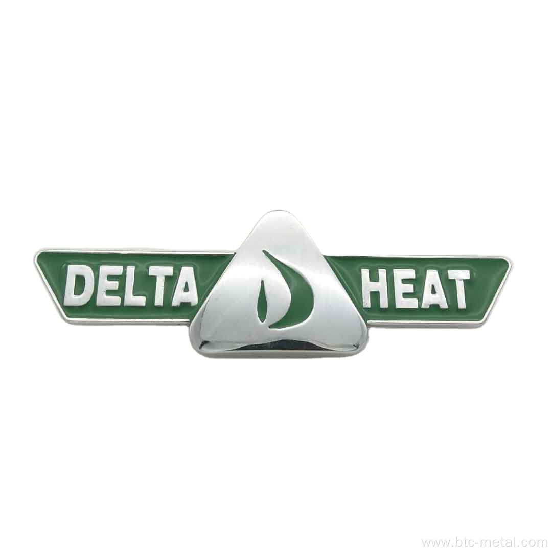 Zinc Alloy Bright Chrome Metal Brand Logo Label