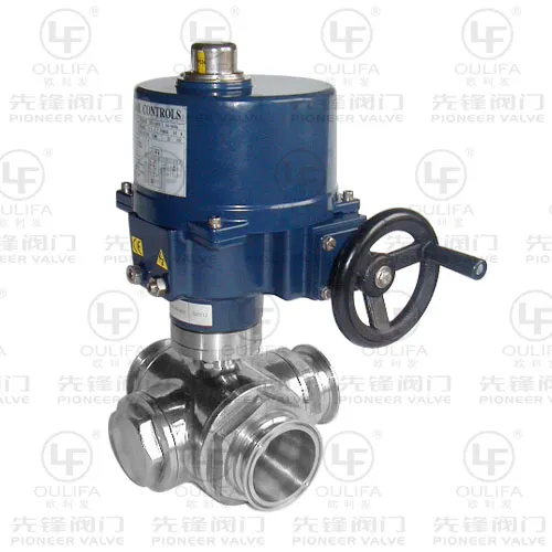 Sanitary Tri Clamp Three Way Ball Valve
