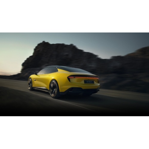 New mid-size pure electric coupe Lotus Emeya Yellow