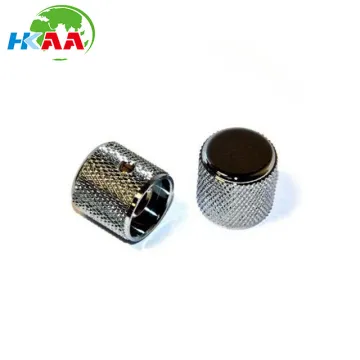 Precision Bass Dome Knobs, Chrome knurled audio control knobs