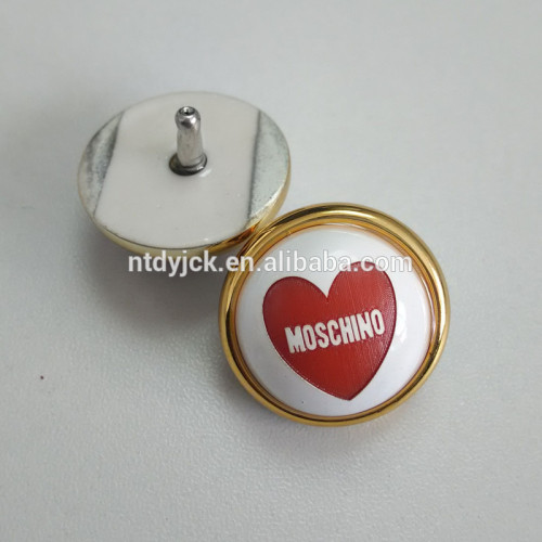 Printed Fashion Zinc Alloy Jeans Metal Button for garments