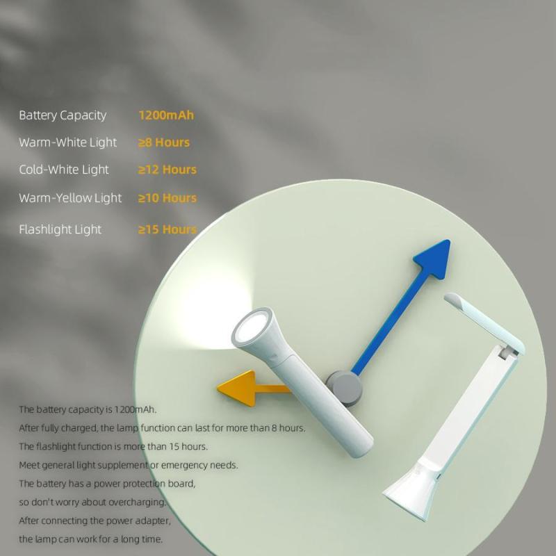 5W rechargeable Eye Protection Floding LED Desk Lamp Reading Bedside Night Lamp