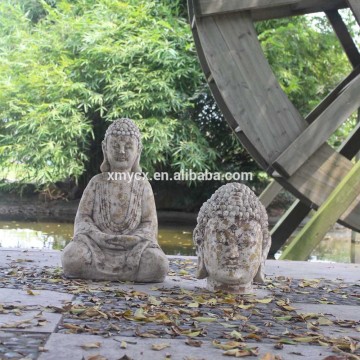 Shabby chic clay buddha for home garden decoration