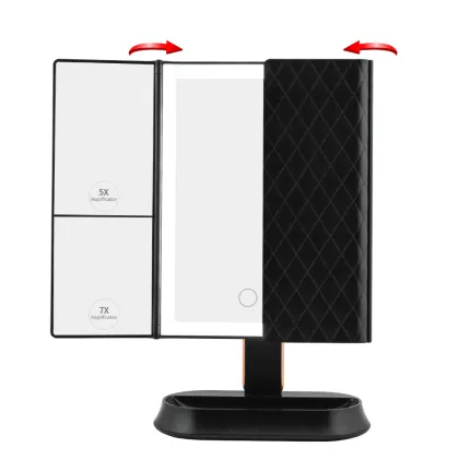 Rechargeable Makeup Mirror LED Trifold Mirror