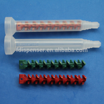PP outer tube inner core POM 8 element static mixer,non-recyclable mixer nozzle