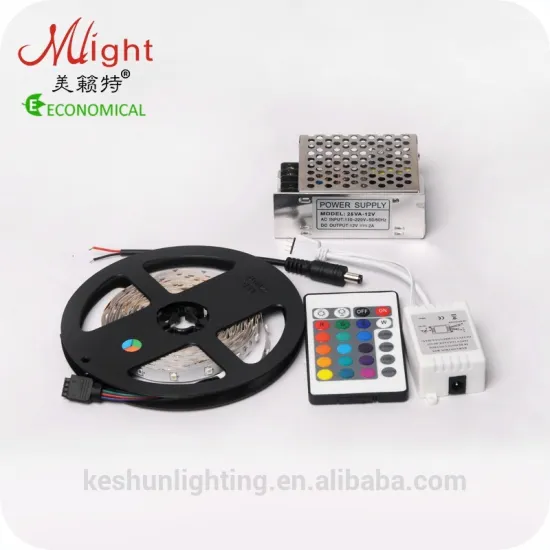 5 Meters SMD5050 RGB 12V LED Light Strip IP44 Waterproof Tape Lights Power supply Controller Kit