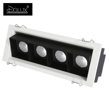 DGlux 20W COB LED Inbouw aluminium grille licht