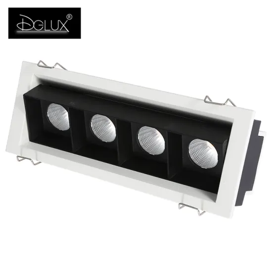 DGLUX 20W COB LED Recessed Aluminum Grille Light