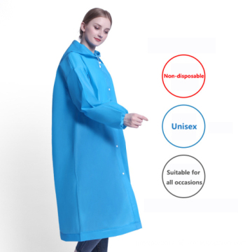 Portable Raincoat with Hood and Sleeves for Adult Fashion