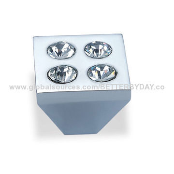 Zinc alloy crystal cabinet and furniture pull handle/knob used for drawers and wardrobes door
