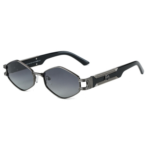 1.1 TAC Gradient Lenses Octagonal Metal Sunglasses