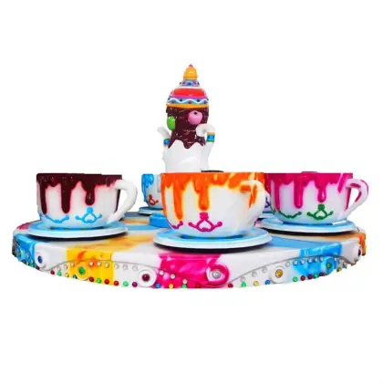 Fun Rotating Coffee Cup Amusement Ride