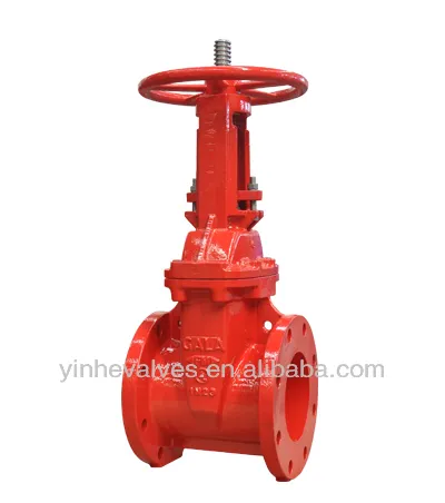 FM UL Approved Resilient Seated Rising Stem Flanged Ends Gate Valve