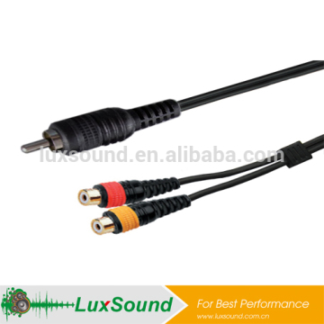 A/V cable,RCA male to 2RCA female A/V cable,professional A/V cable