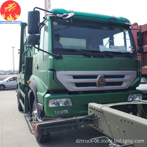 Sinotruck Howo 4X4 10cbm Skip Loader Garbage Container Truck