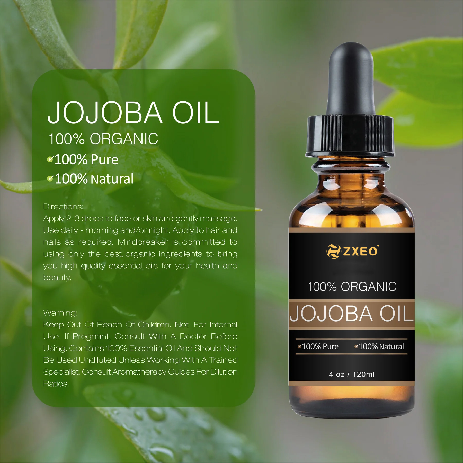 Private Rótulo Privado Prensado a frio Jojoba Oil atacado Jojoba Oil portador de óleo para face Skin Hair Body Massage