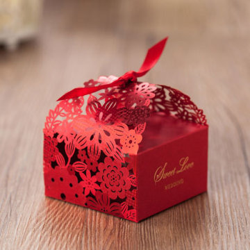 Sweet Candy Party Favor Box, Red Wedding Boxes