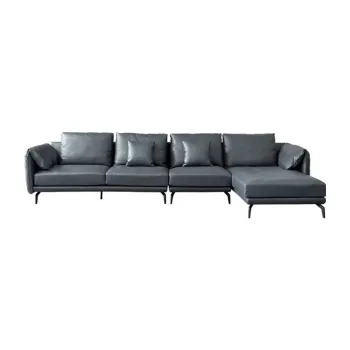 Italian Leather Recliner Sofa - 3 Seater Living Room Furniture: Simple Modern Design for Small Apartments