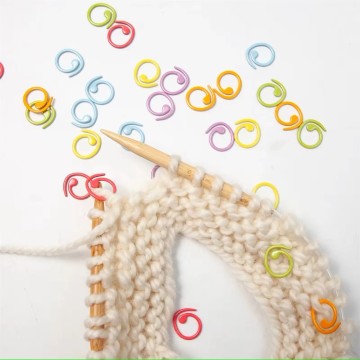 Marcadores de costura de tricô de liga de zinco - 50pcs clipes de trava de crochê multicoloridos